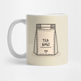 Line art of a Tea bag Mug